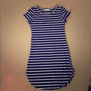 Heart and hips navy stripped dress
